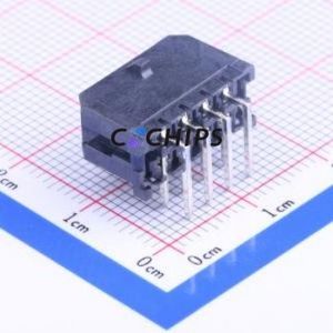 430450800 Wire-to-Board Pin Header Bent Lead Through Hole,P=3mm Connector 2x4P 3mm Right Angle Insert Micro-Fit (MX 3.0) - Product Image 2