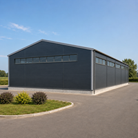 Bâtiment préfabriqué en acier moderne et personnalisable pour entrepôt, structure industrielle, atelier à ossature métallique moderne