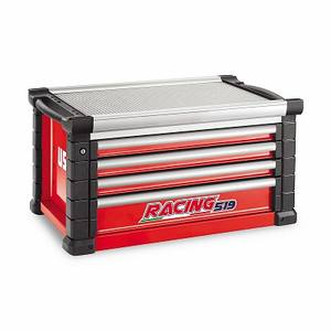 Gabinete de Herramientas Racing 519 con 4 Cajones, Rojo y Plateado, Organizador Metálico para Taller - Product Image 1