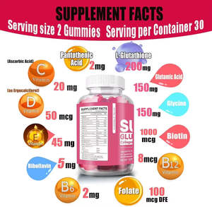 VitaHall Soins de la peau halal, gommes à la collagène pour la beauté de la peau, gommes à la glutathion pour éclaircir la peau, complément alimentaire pour l'éclat de la peau - Product Image 4