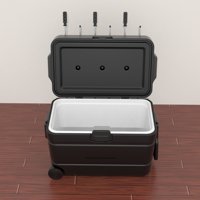 Glacière de football 60L en PP grand format avec roues, isotherme et étanche, idéale pour pique-niques, pêche et canettes, compatible avec Futbolito