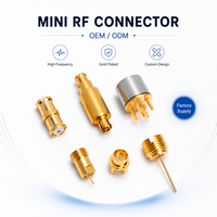 Connecteur coaxial RF personnalisé en usine, 50 ohms, plaqué or, à montage sur circuit imprimé, connecteur jack RF pour projet de station de base