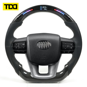 Volante Deportivo TDD de Fibra de Carbono Negra con LED Real, Compatible con TOYOTA - Product Image 2