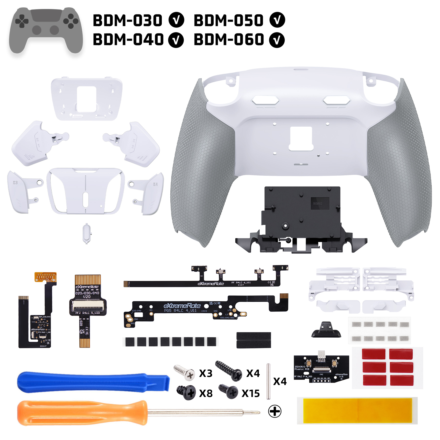 Gris blanco engomado HKCPFM002M3