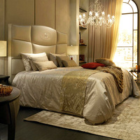 Foshan Lit double king-size au design moderne Ensemble de meubles de chambre à coucher italiens de luxe Vente en gros