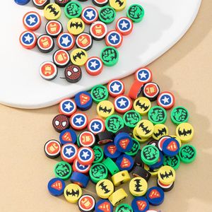 Cuentas Redondas de <span class=keywords><strong>Arcilla</strong></span> Polimérica de Superhéroes, de Cerámica y Porcelana, Coloridas, 500 Piezas, 1 Bolsa, Sueltas, Hechas a Mano, para Hacer Joyas, Pulseras y Collares de 10 mm - Product Image 1