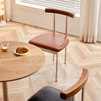 Chaise de salle à manger en cuir PU ou tissu avec cadre en acier inoxydable, certifiée BSCI SGS, vente en gros, pour la maison et les restaurants