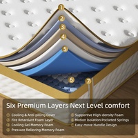 Matelas orthopédique de luxe grand format, écologique et confortable, compressé et roulé, pour lit simple, queen ou king, idéal pour hôtel et chambre à coucher