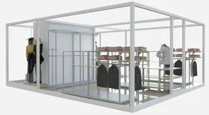 Graphic Design One-Stop Boutique Store Multi-purpose Display Fixtures Clothing Clothes Display Racks Shelf Garment Display Rack