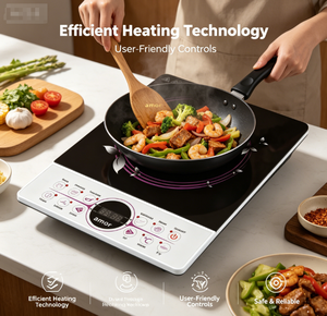 Placa de Inducción Portátil Ultrafina con Múltiples Modos de Cocción, Compacta y Energéticamente Eficiente para Cocinas Pequeñas - Product Image 1