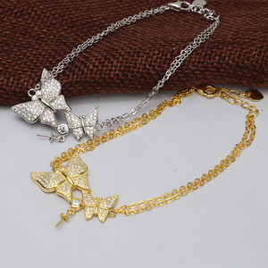 Pulsera Han DIY de Plata S925 con Diseño de Mariposa para Mujer, Pulsera Vacía con Perlas 5-11, Incrustada con 533 Accesorios de Dijes Finos - Product Image 4