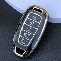 Housse de clé de voiture 5 boutons pour Hyundai Creta I20 I30 IX35 IX25 Elantra Grandeur Accent Solaris Sonata Palisade Kona