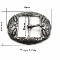 Boucle de ceinture en cuir pour homme, style western, en acier inoxydable 304 316, argent antique, 40 mm, personnalisée, vente en gros