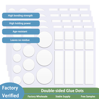 Points adhésifs circulaires en acrylique prédécoupés sur mesure, sans résidu, transparents, à forte adhérence, en mousse double face pour le masquage