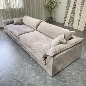 Nuovo moderno soggiorno salotto divano italiano confortevole divano in velluto di grandi dimensioni design minimalista grande appartamento mobili