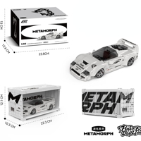 Happy Build PB8844 Metamorph F40 Supercar à carrosserie large, ensemble de blocs de construction, échelle 1:32, 394 pièces, kit de modèle avec conteneur de présentation, cadeau