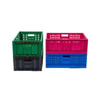 Caisses de transport empilables en maille ventilée en PP de qualité alimentaire pour légumes, fruits, entrepôt, caisse en plastique pliable