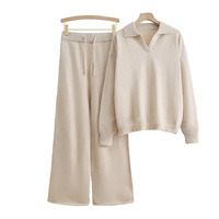Ensemble Deux Pièces Décontracté de Vêtements d'Intérieur, Pull Ample à Manches Longues et Pantalon, Fabricants de Tenues pour Femmes