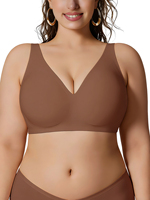 LYNMISS Soutien-gorge sans couture grande taille pour femme, sans armatures, maintien complet, minimiseur, lingerie, bralette unie, bonnet 3/4, anti-affaissement, bonnets profonds