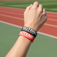 Bracelet en silicone imprimé couleur, promotionnel, religieux, pour festival, étanche, en caoutchouc, pour la publicité
