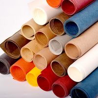 Tela de Papel Kraft Biodegradable con Revestimiento de Resina de Doble Cara, Lavable, Ecológica, Cuero Vegano para Proyectos de Costura y Manualidades