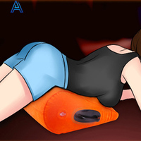 Coussin gonflable triangulaire en PVC floqué confortable pour les positions sexuelles