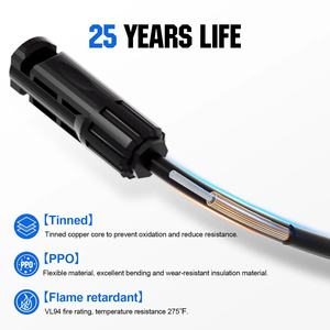 ขั้วต่อสามทางแบบ Y กันน้ำ IP68 ของ Aferiy สำหรับพลังงานแสงอาทิตย์ โซลาร์เซลล์ สายเชื่อมต่ออะแดปเตอร์ - Product Image 2