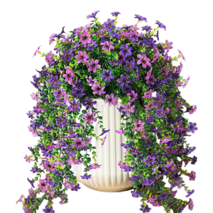 Orquídeas Artificiales de Eucalipto de Seis Ramas, Flores Colgantes de Seda Sintética, Plantas de Enredadera para Decoración de Paredes en Exteriores, Patios, Hogares y Bodas - Product Image 1
