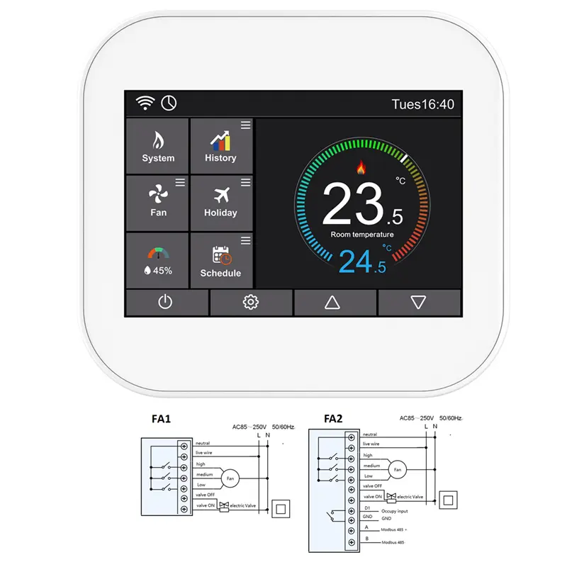 Termostato proporcional do quarto do google home com wifi, bobina 0-10v