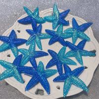 Aurora Back-Screen Grande étoile de mer, taille carte 50*47mm, accessoire DIY fait main en résine plastique, luminescent effet luciole, pour la création de bijoux