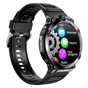 Montre intelligente d'appel vidéo à double caméra pour hommes Navigation GPS 4G Carte Sim IP67 Étanche-Android Wifi <span class=keywords><strong>Smartwatch</strong></span> Bande de gel de silice - Product Image 4