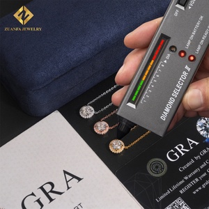 Collier pendentif en diamant moissanite halo 1 carat pour femme, collier en argent sterling 925, diamant solitaire, coupe ronde brillante - Product Image 4