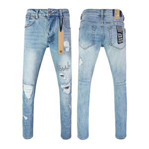Pantaloni da uomo di lusso Hip Hop Jeans pantaloni in <span class=keywords><strong>Denim</strong></span> in <span class=keywords><strong>Denim</strong></span> Y2K Higah design di <span class=keywords><strong>marca</strong></span> Ksubis Jeans Denimes - Product Image 3