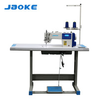 Nouvelle machine à coudre industrielle informatisée à point droit (alimentation par aiguille, moteur pas à pas), coupe-fil automatique, point de recul, haute vitesse, 550W
