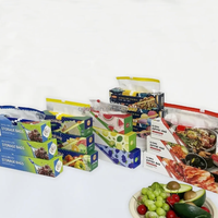 120 micron LDPE transparante hersluitbare plastic diepvrieszakjes voor broodjes, fruit, groenten en snacks