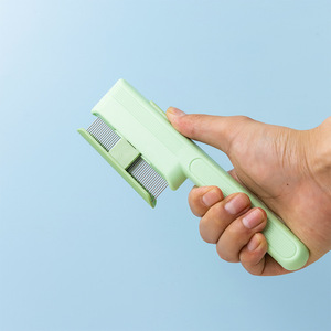 Peigne démêlant pour animaux, éliminateur de poils lâches, anti-puces en acier inoxydable, vente en gros transfrontalière d'articles pour animaux, peigne à dents fines pour chats - Product Image 4