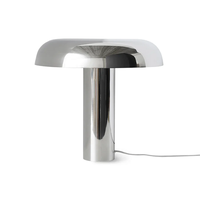Lampe de table moderne minimaliste en chrome en forme de champignon, petite lampe de bureau LED pour salon, chambre à coucher, chevet, éclairage intérieur