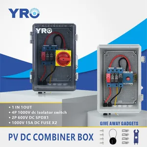 Boîte de combinaison de cordes pv cc 1000V pour panneau solaire avec interrupteur d'isolateur cc Offre Spéciale pour la sécurité solaire Pv