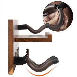 GS039M Yinyu Support mural multiple en bois d'<span class=keywords><strong>acajou</strong></span> massif avec étagère et cintres pour le rangement de la maison et du studio. - Product Image 3