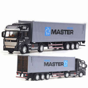 Ept Groothandel 1:50 Schaal Grote Metalen Wrijving Voertuig Speelgoedauto 'S Legering Container Zware Vrachtwagen Model Met Traagheidsgalop - Product Image 4