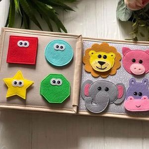 Libro Sensorial Montessori de Fieltro de Ciervo, Libro de Actividades de Tela Suave para Niños Pequeños, Tablero de Actividades de Fieltro para Desarrollo de Habilidades Básicas, ¡Gran Venta! - Product Image 5