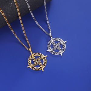 Myshape St Brigid十字架项链基督教和古爱尔兰保护标志不锈钢宗教珠宝2024 - Product Image 1