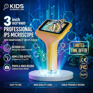 Mini microscope numérique pour enfants, grossissement 1000X, écran HD, résolution 1080P, plug and play, USB, kit scientifique sûr - Product Image 1