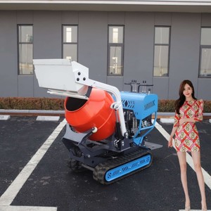 Mini camion pompe à chenilles à chargement automatique avec moteur Diesel piste Mobile Mini bétonnière boîte de vitesses composants de base d'engrenage à vendre - Product Image 5