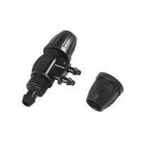 Raccord réducteur croisé en PE pour tuyau de jardin 8/12, pour système d'arrosage automatique de cour et terrasse