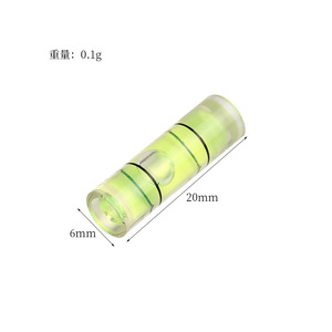 Mini Nivel de Burbuja Cilíndrico 6x20mm, Nivel de Precisión con Líquido Verde para Herramientas y Equipos de Bricolaje - Product Image 4