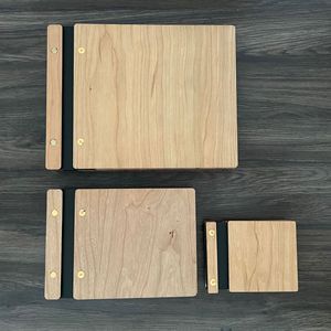<span class=keywords><strong>Livre</strong></span> d'or photo rustique en bois A4 A5 A6, pages vierges, album de mariage personnalisé avec logo, pour souvenir commémoratif ou cadeau de maison - Product Image 5