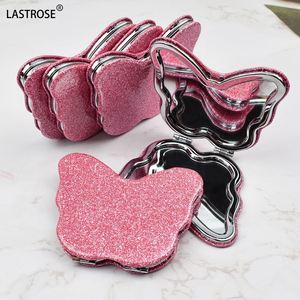 Private Label Small Travel Makeup <b>Mirror</b> Cute Luxury Pink Butterfly Double Side Pocket <b>Compact</b> Folding <b>Mirrors</b> - Product Image 2