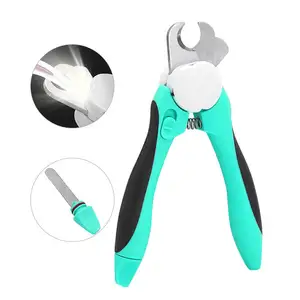Dropshipping New Design Trimmer Products LED Cat Dog Pet Nail Clippers Set