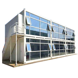 Bâtiment de bureaux en conteneur maritime modifié, mur-rideau en verre, design moderne, forme rectangulaire, épaisseur standard, solution de projet - Product Image 4